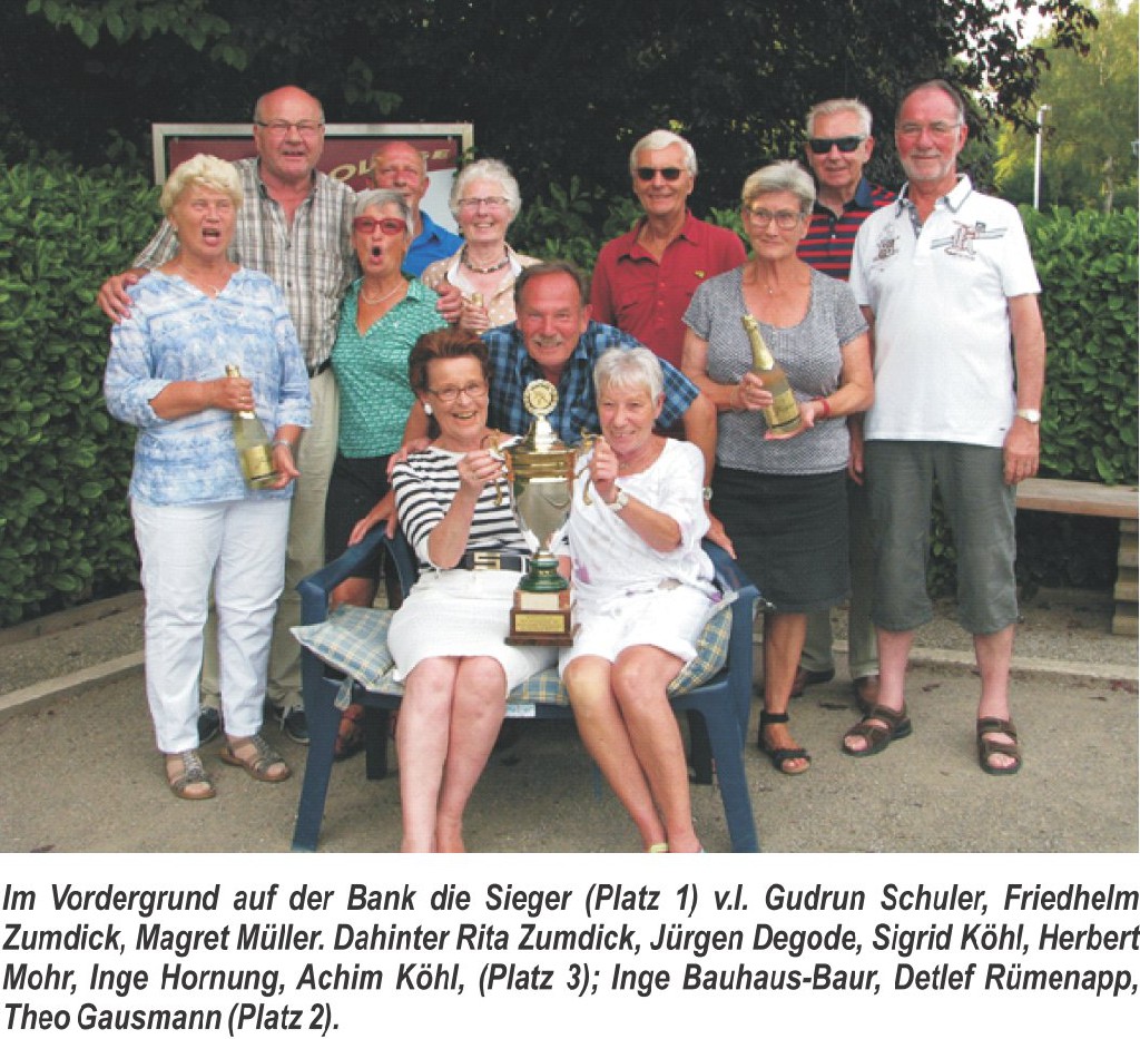 Boule: Vereinsmeisterschaft 2016