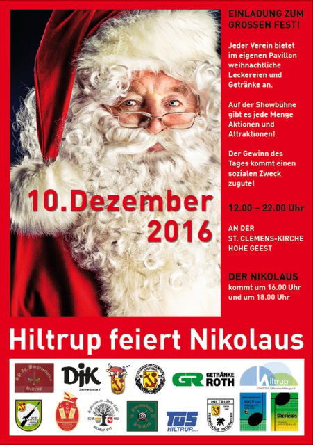 TuS Hiltrup lädt ein: Samstag, 10. Dezember an der Clemens-Kirche