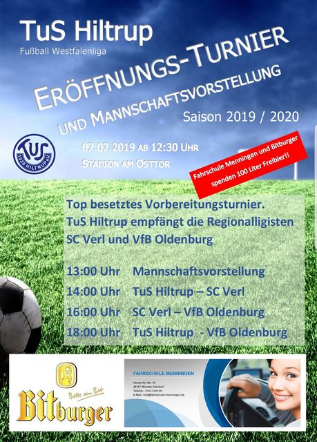 Saisoneröffnung 2019/2020 am 07. Juli