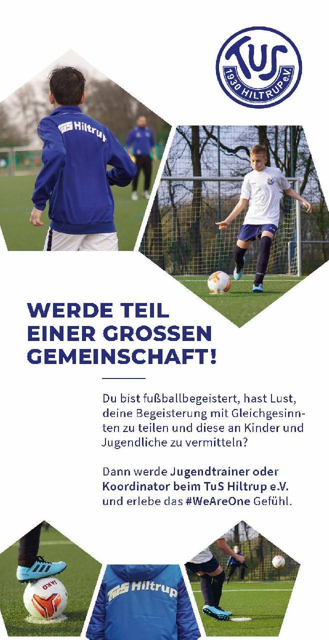 Jugendtrainer und Koordinator gesucht

Werde Teil einer großen Gemeinschaft!